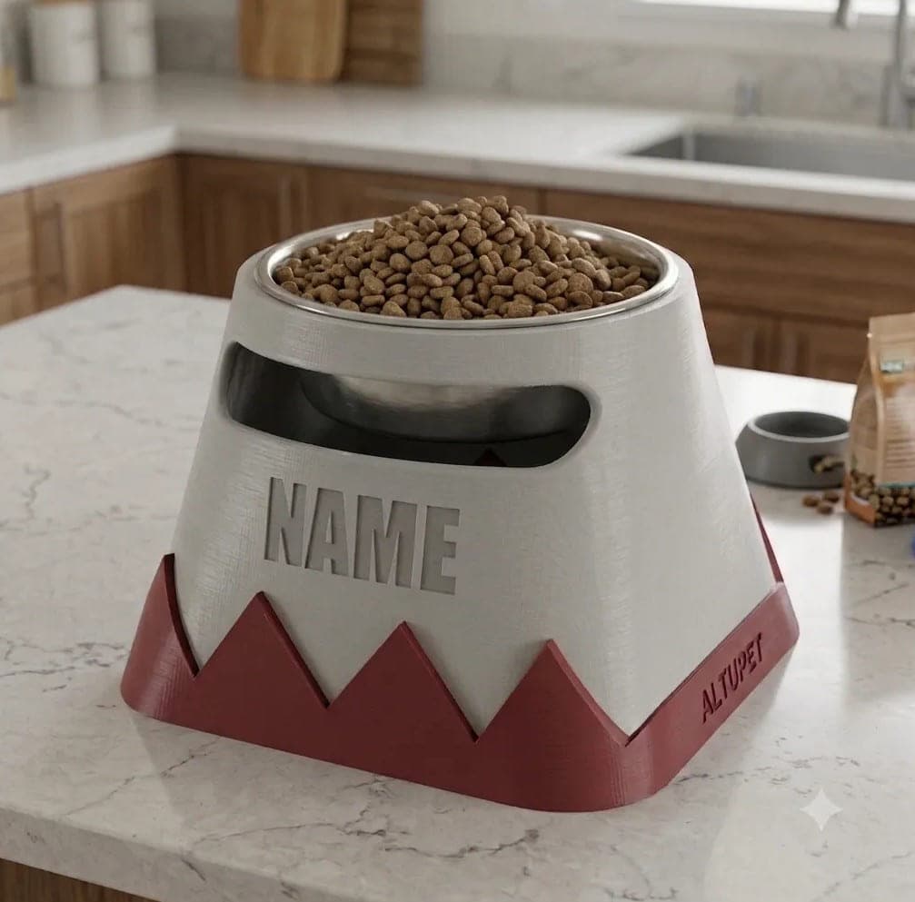 Ergonomic Pet Bowl — The bowl at home