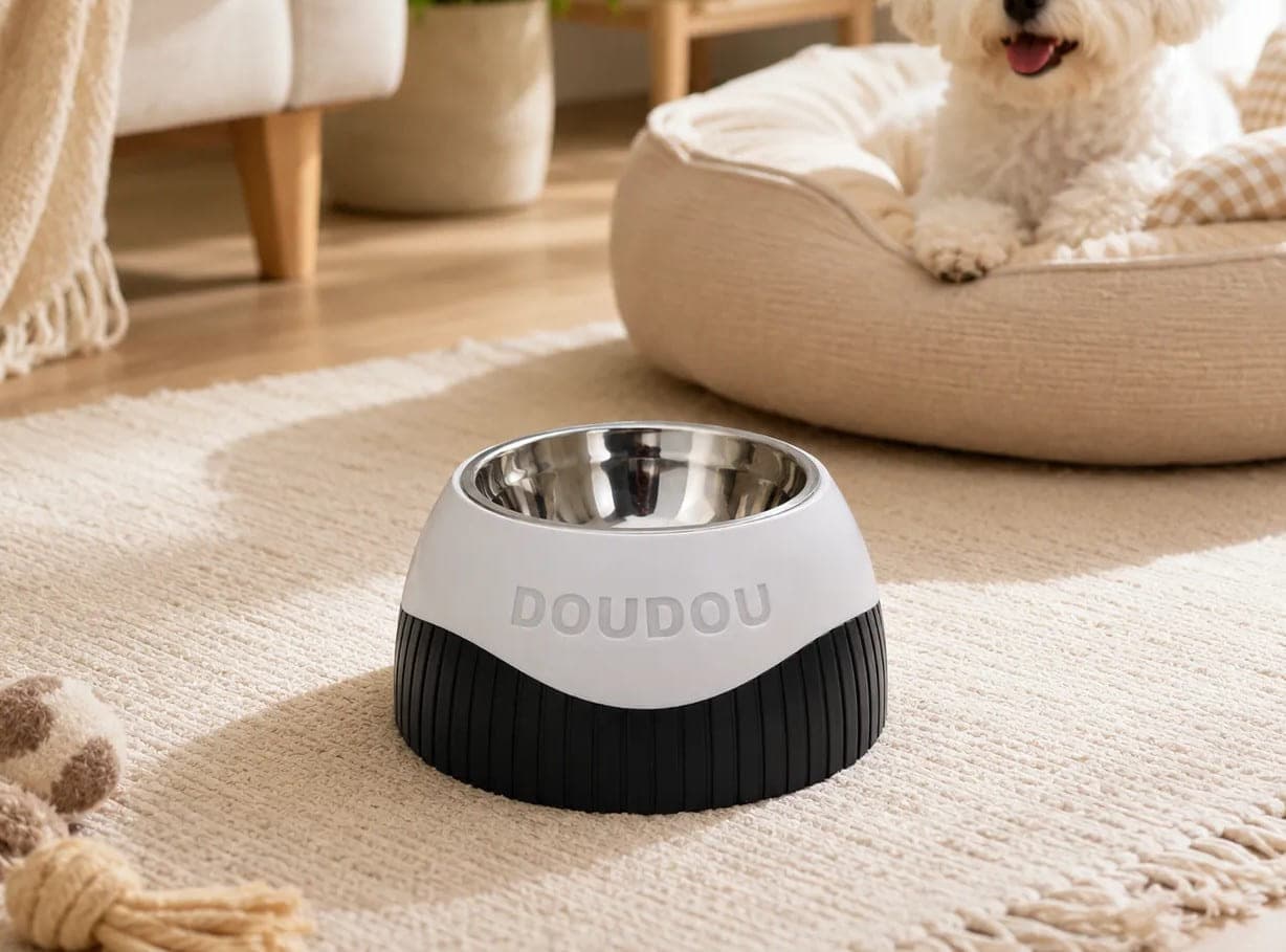Ergonomic Pet Bowl — Two-tone rounded design