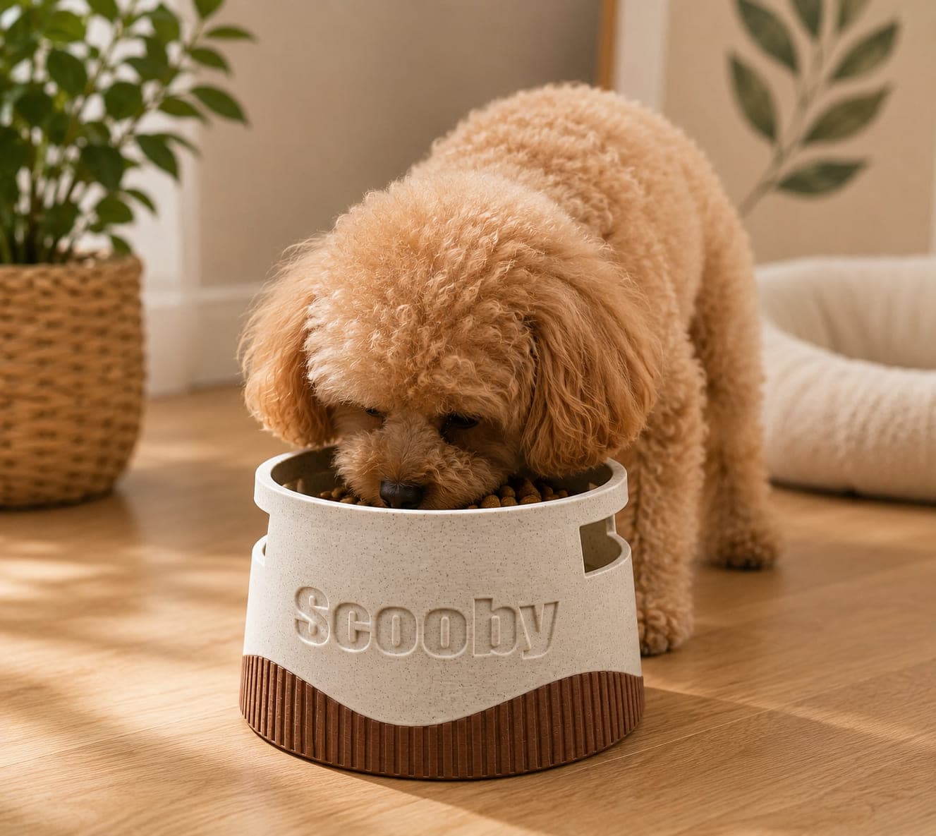 Ergonomic Pet Bowl — The bowl at home